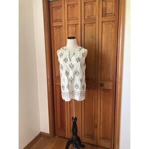 Anne Carson Linen Blend Pullover Top, Size S